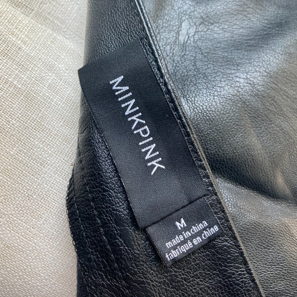 Embroidered Faux Leather Skirt - Picture 7 of 8